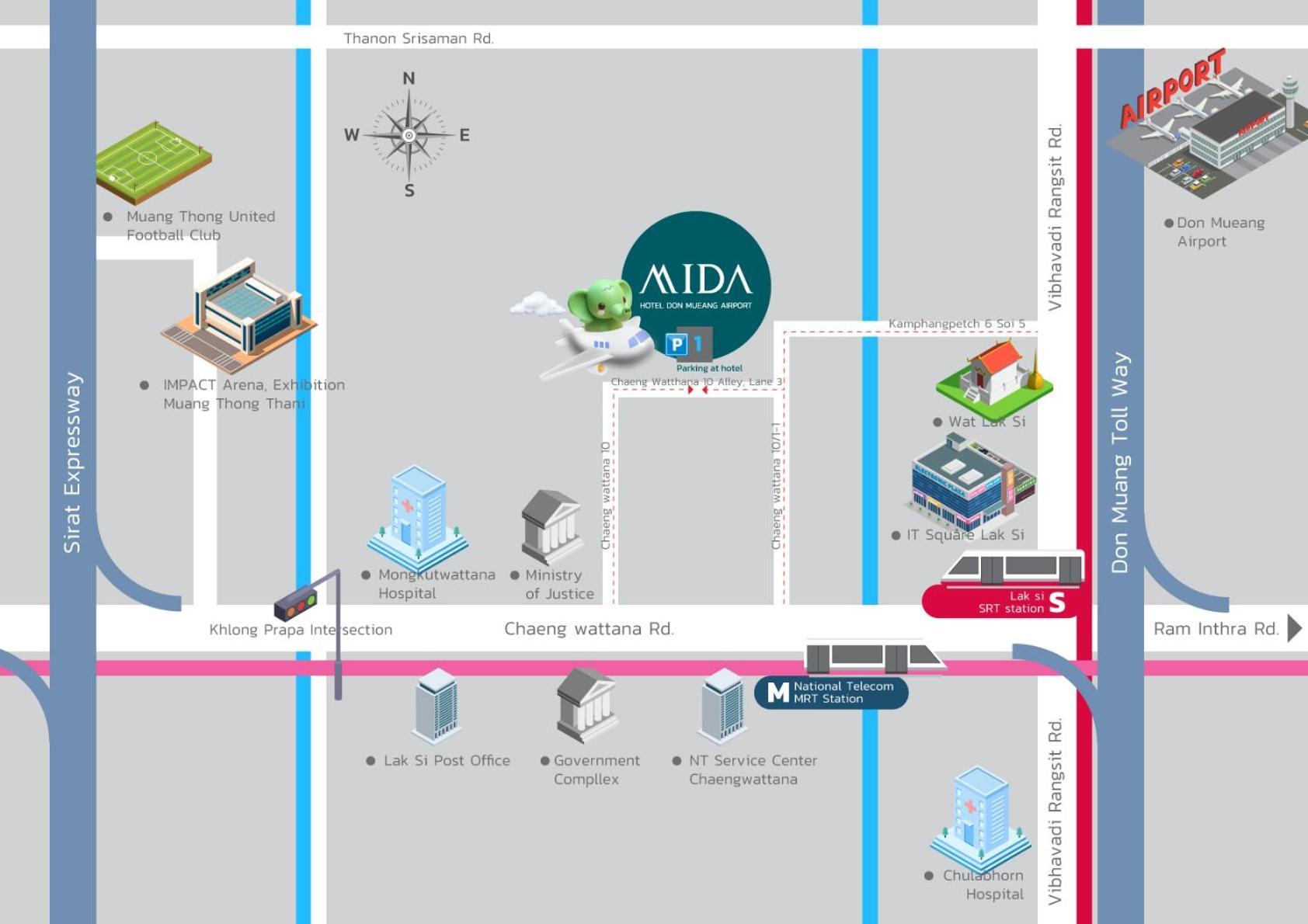Mida Hotel Don Mueang Airport Bangkok Exterior photo